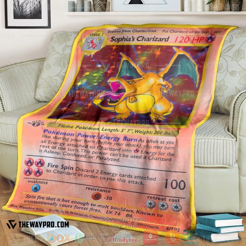 Pokemon_Sophias_Charizard_First_Edition_Soft_Blanket