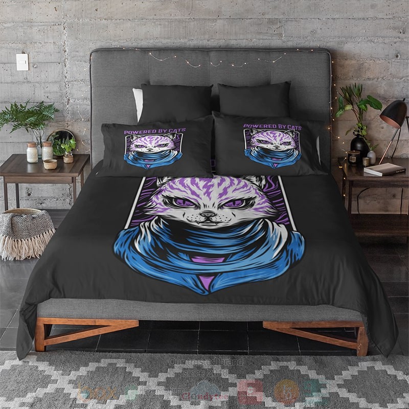 Powered_By_Cats_Brushed_Cool_Art_Bedding_Set_1