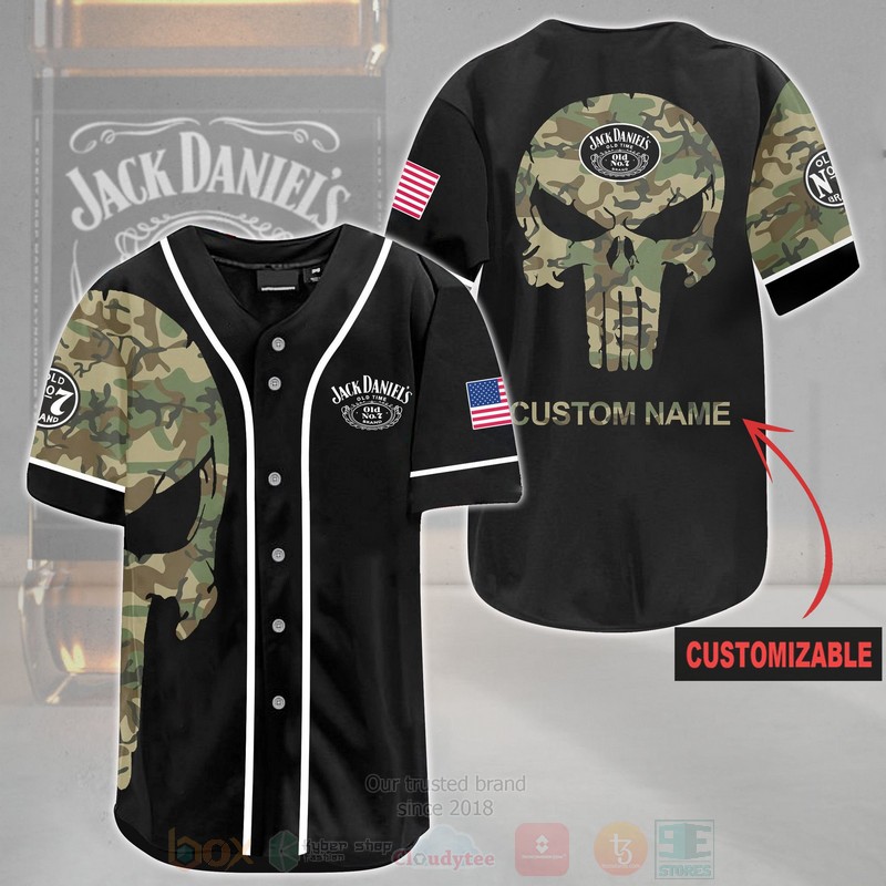 Punisher_Skull_Jack_Daniels_Camo_Custom_Name_Baseball_Jersey_Shirt
