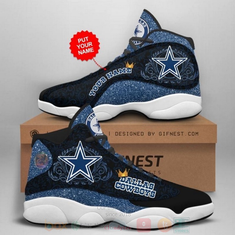 Queen_Dallas_Cowboys_NFL_Mandala_Football_Team_Custom_Name_Air_Jordan_13_Shoes