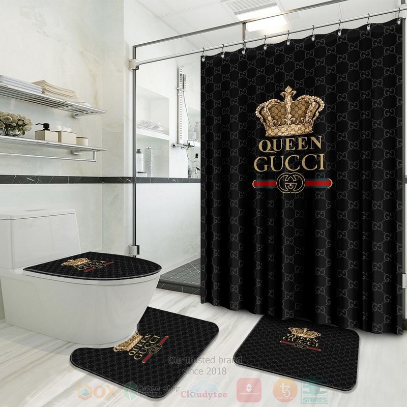 Queen_Gucci_Black_Inspired_Luxury_Shower_Curtain_Set