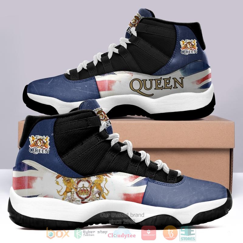 Queen_band_logo_blue_Air_Jordan_11_shoes