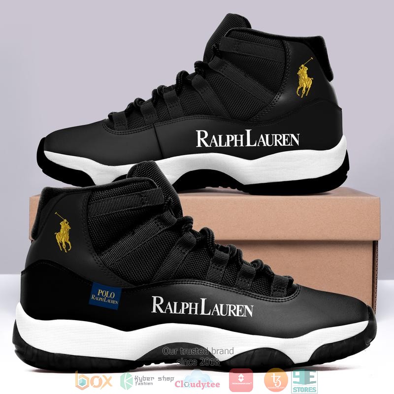 Ralph_Lauren_Gold_logo_black_Air_Jordan_11_Sneaker_Shoes