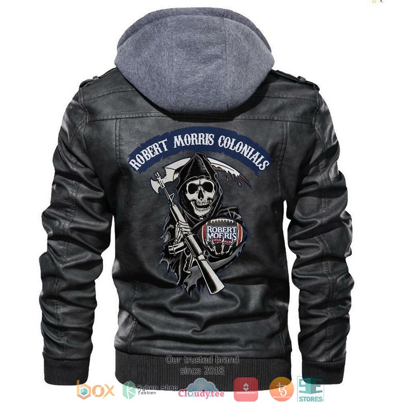 Robert_Morris_Colonials_NCAA_Football_Sons_Of_Anarchy_Black_Motorcycle_Leather_Jacket