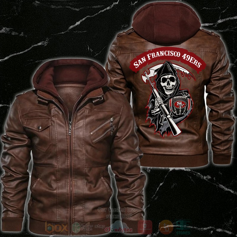 San_Francisco_Ers_NFL_Brown_Motorcycle_Leather_Jacket