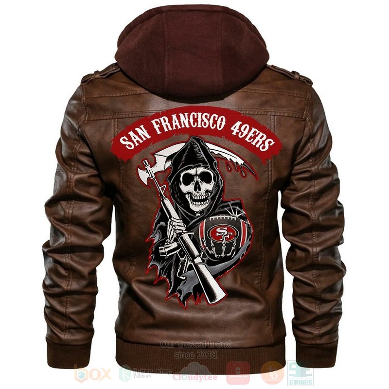 San_Francisco_Ers_NFL_Football_Brown_Motorcycle_Leather_Jacket