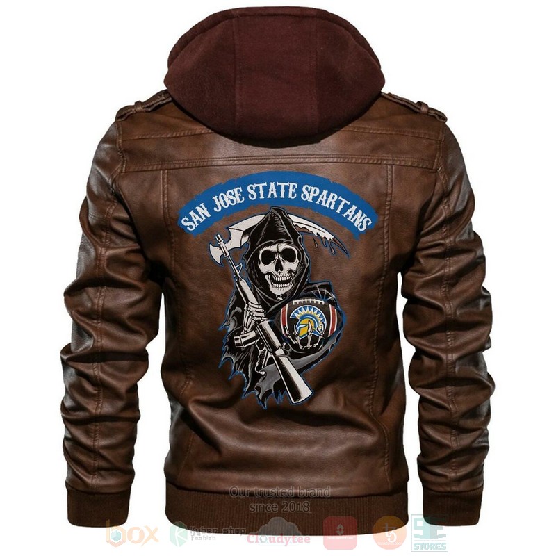 San_Jose_State_Spartans_NCAA_Sons_of_Anarchy_Brown_Motorcycle_Leather_Jacket