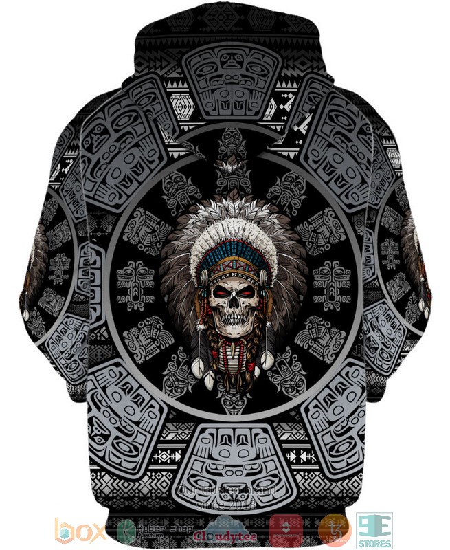 Skull_Chief_Pattern_Native_American_3D_Shirt_Hoodie_1