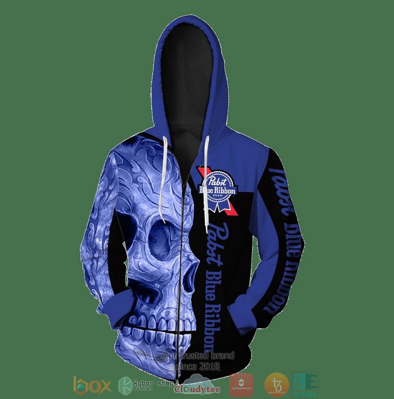 Skull_Pabst_Blue_Ribbon_3D_Shirt_hoodie