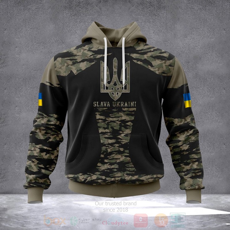 Slava_Ukraine_Ukrainian_Flag_Trident_Ukraine_Merchandise_3D_Hoodie_Shirt