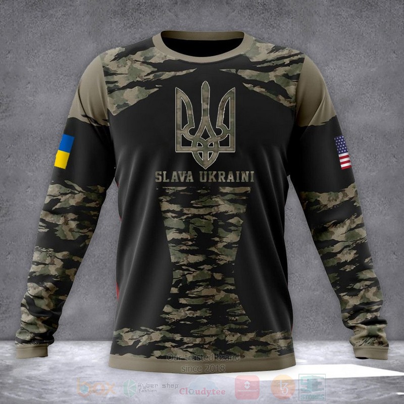 Slava_Ukraini_American_Ukrainian_Flag_Trident_Ukraine_3D_Hoodie_Shirt_1