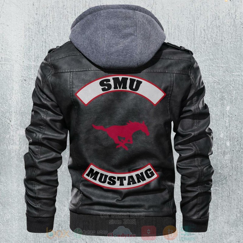 Smu_Mustang_NCAA_Football_Motorcycle_Leather_Jacket