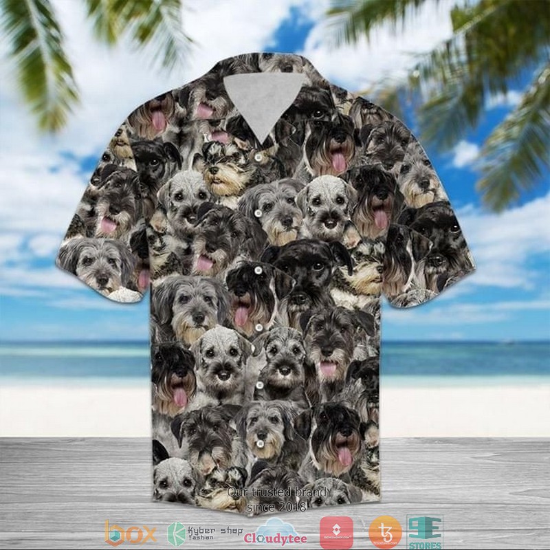 Snauzcher_Dogs_Graphic_Short_Sleeve_Hawaiian_Shirt