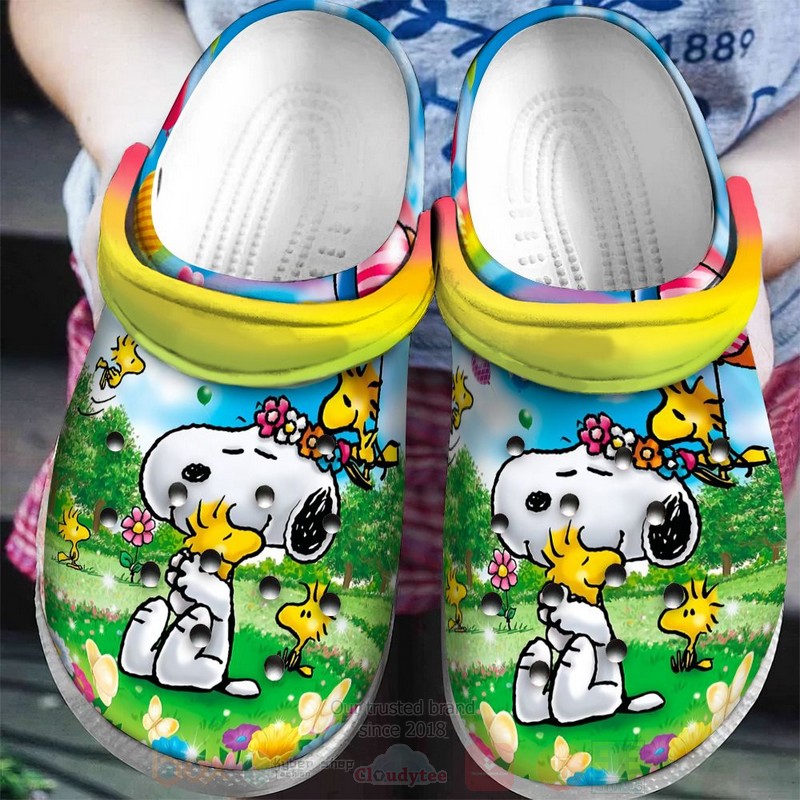 Snoopy_and_Woodstock_Together_Flower_Crocband_Crocs_Clog_Shoes