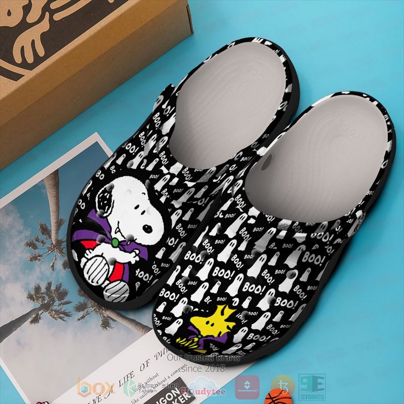 Snoopy_and_Woodstock_Vampire_Boo_ghost_pattern_Crocband_Clog_1