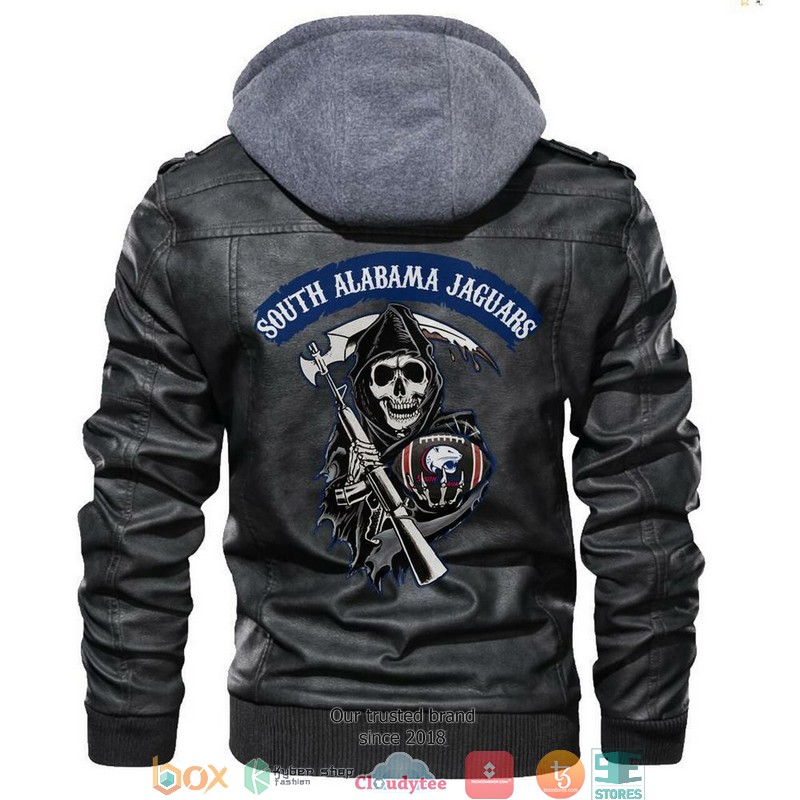 South_Alabama_Jaguars_NCAA_Football_Sons_Of_Anarchy_Black_Motorcycle_Leather_Jacket