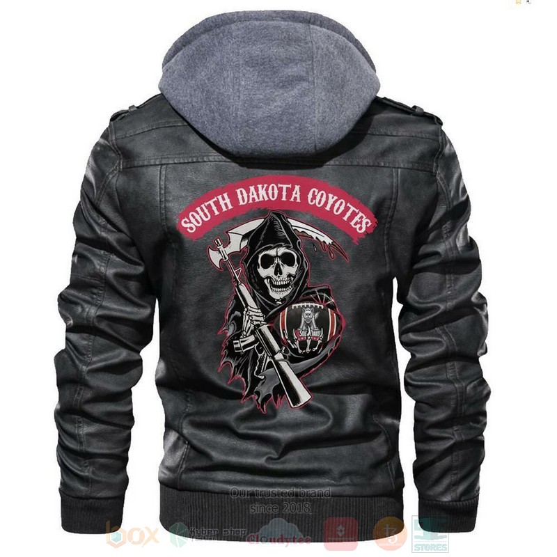 South_Dakota_Coyotes_NCAA_Football_Sons_of_Anarchy_Black_Motorcycle_Leather_Jacket
