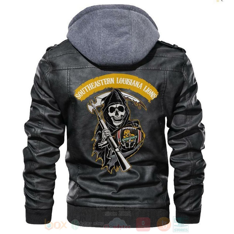 Southeastern_Louisiana_Lions_NCAA_Football_Sons_of_Anarchy_Black_Motorcycle_Leather_Jacket