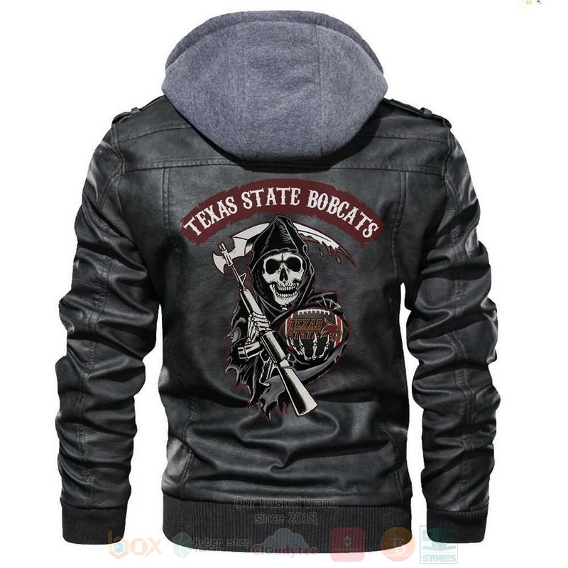 Texas_State_Bobcats_NCAA_Football_Sons_of_Anarchy_Black_Motorcycle_Leather_Jacket