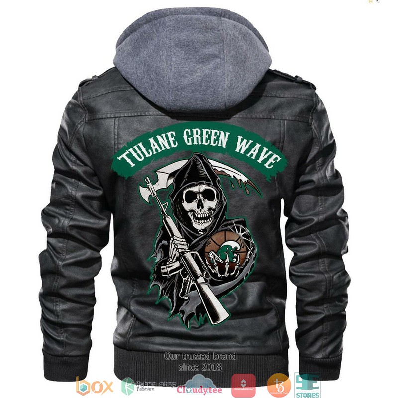 Tulane_Green_Wave_NCAA_Basketball_Sons_Of_Anarchy_Black_Motorcycle_Leather_Jacket