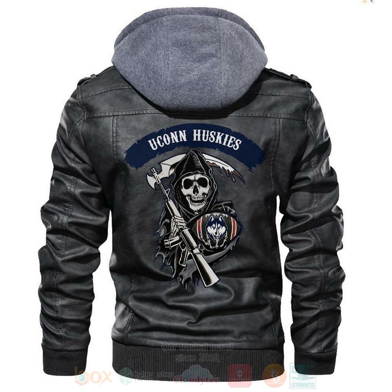 Uconn_Huskies_NCAA_Football_Sons_of_Anarchy_Black_Motorcycle_Leather_Jacket