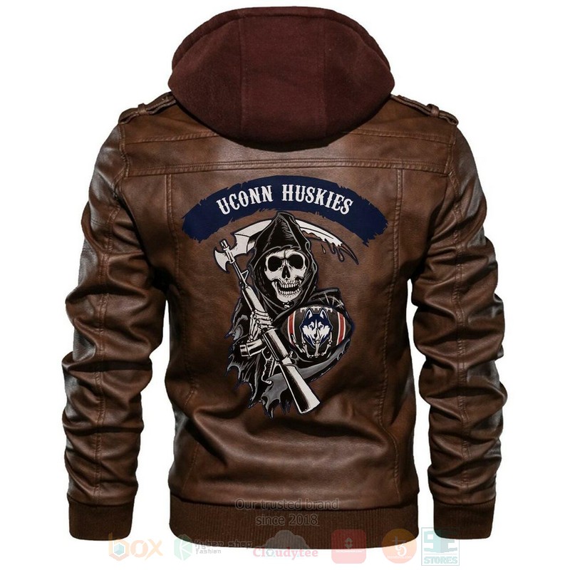 Uconn_Huskies_NCAA_Football_Sons_of_Anarchy_Brown_Motorcycle_Leather_Jacket