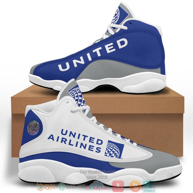 United_Airlines_Logo_Bassic_Air_Jordan_13_Sneaker_Shoes