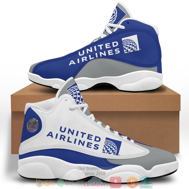 United_Airlines_Logo_Bassic_KD2_Air_Jordan_13_Sneaker_Shoes