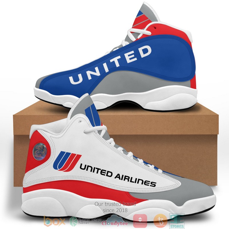 United_Airlines_Logo_Bassic_KD_Air_Jordan_13_Sneaker_Shoes