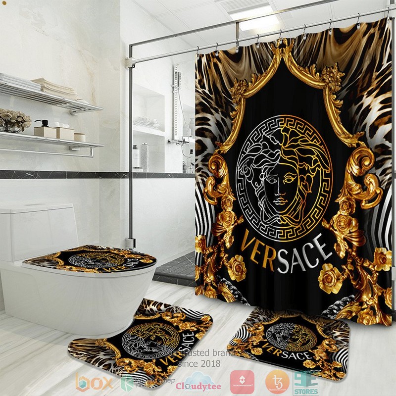 Versace_Gold_Rose_Leopard_pattern_Curtain_Bathroom_Set