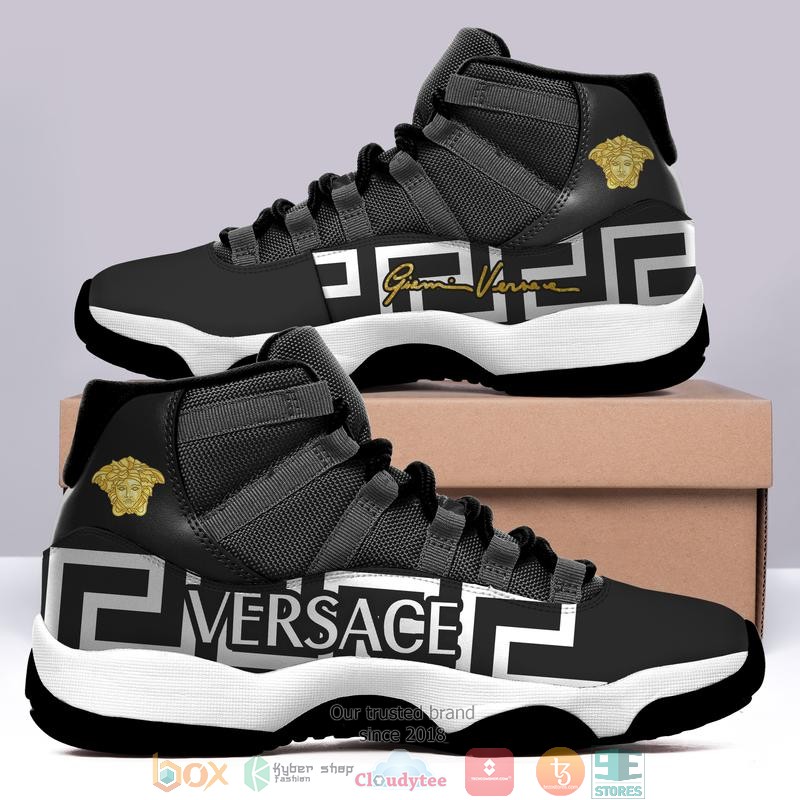 Versace_Gold_logo_black_Air_Jordan_11_Sneaker_Shoes