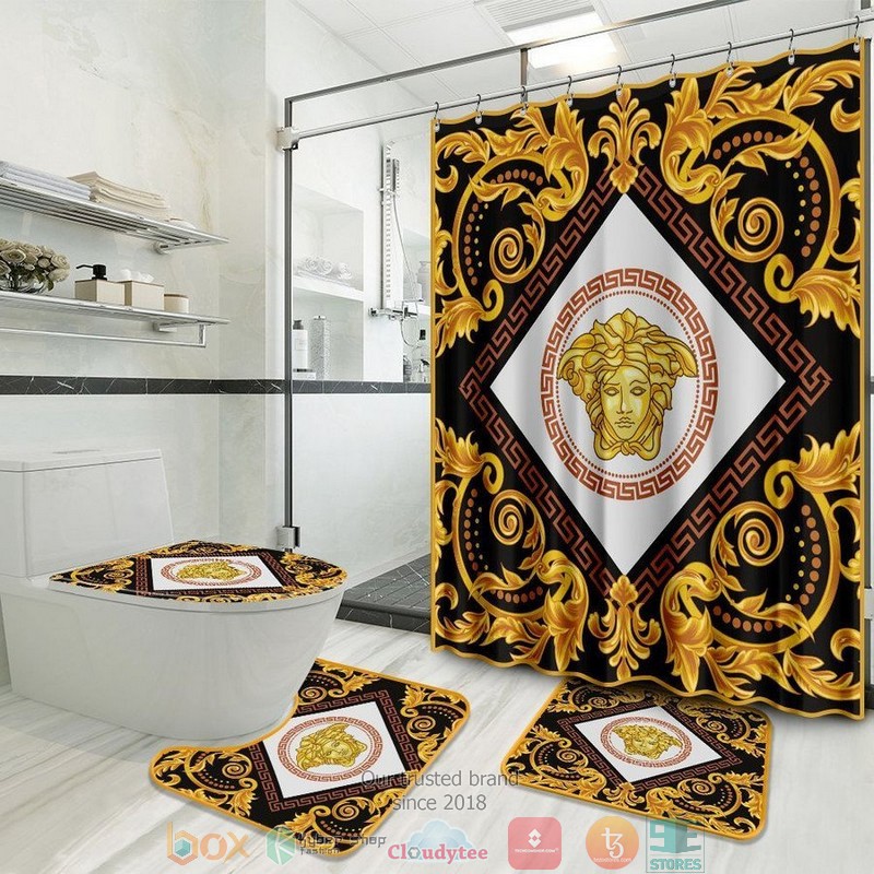 Versace_Gold_pattern_Curtain_Bathroom_Set