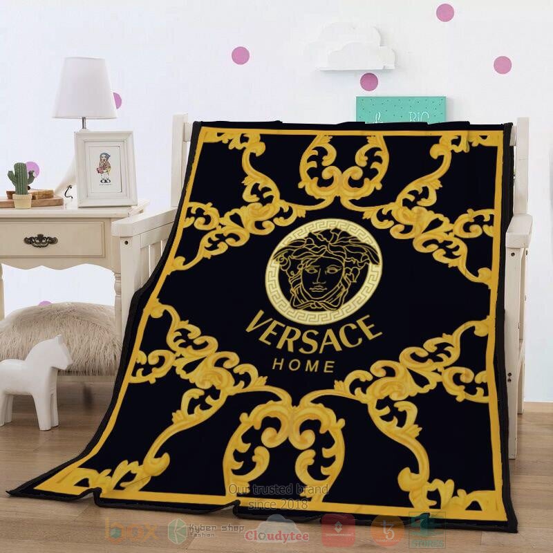 Versace_Home_brand_black_blanket