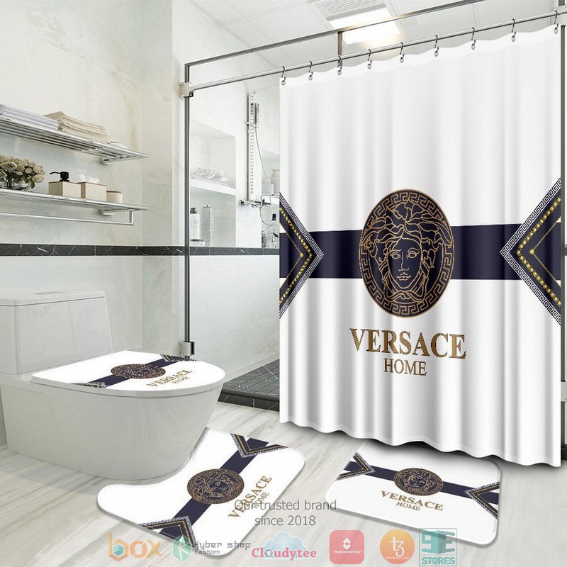 Versace_Home_navy_White_Curtain_Bathroom_Set