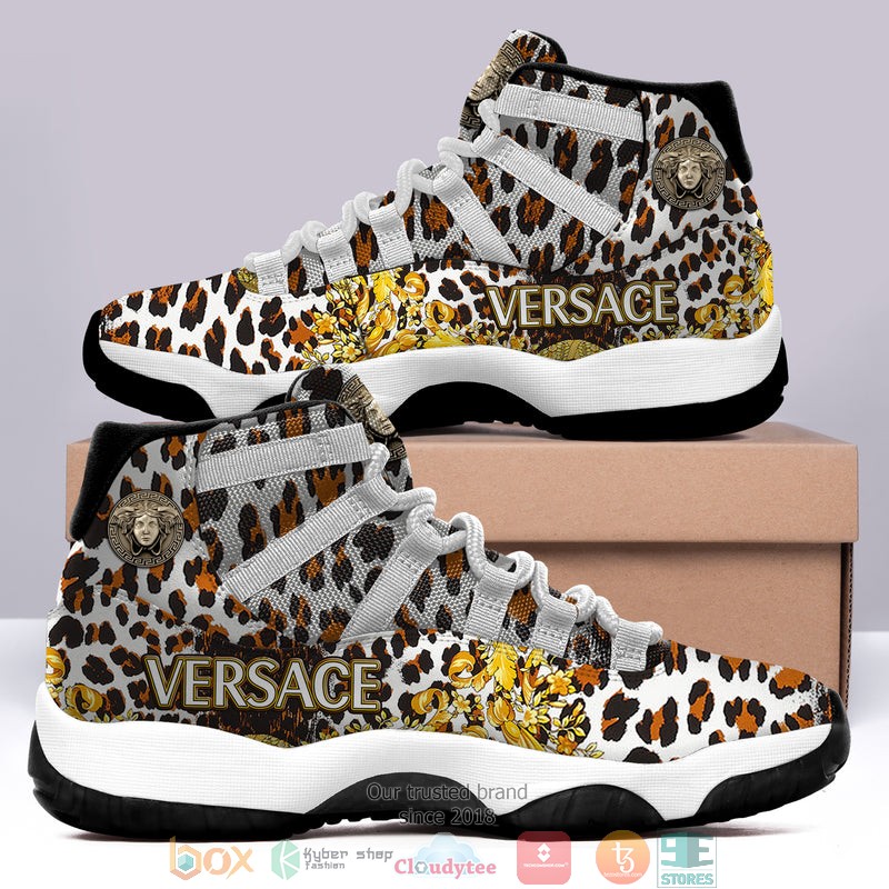 HOT Versace Leopard pattern Air Jordan 11 Sneaker Shoes - Express your ...