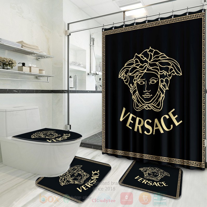 Versace_Logo_Black_Inspired_Luxury_Shower_Curtain_Set