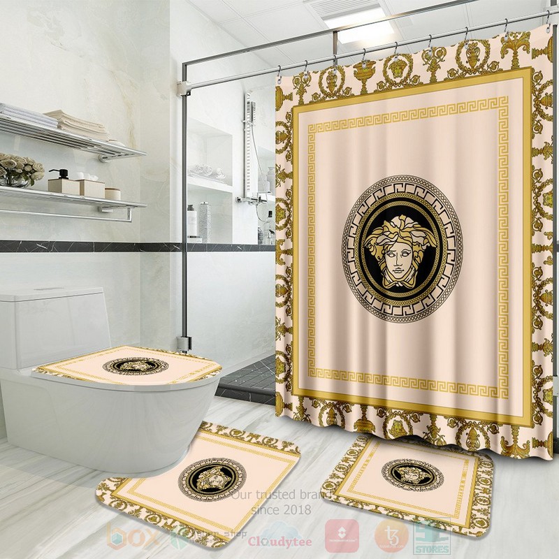 Versace_White-Yellow_Pattern_Inspired_Luxury_Shower_Curtain_Set