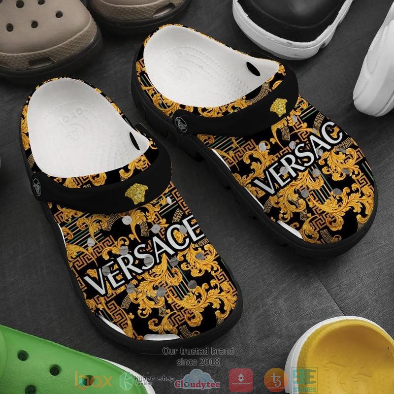Versace_black_gold_Crocband_Clog_Shoes