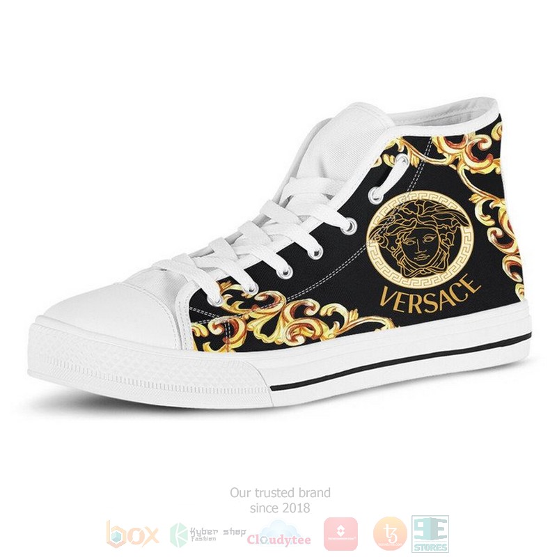 Versace_brand_black_gold_canvas_high_top_shoes