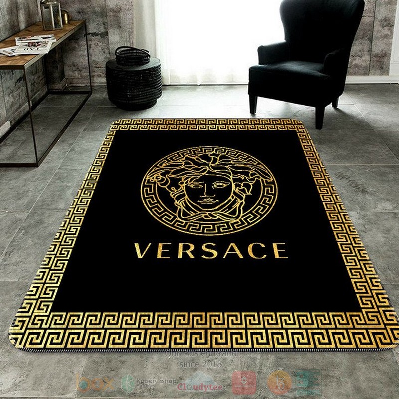 Versace_brand_black_gold_rectangle_rug