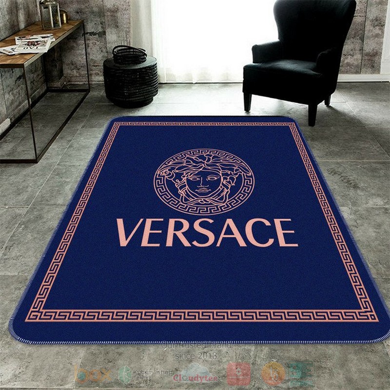 Versace_brand_logo_dark_blue_rectangle_rug