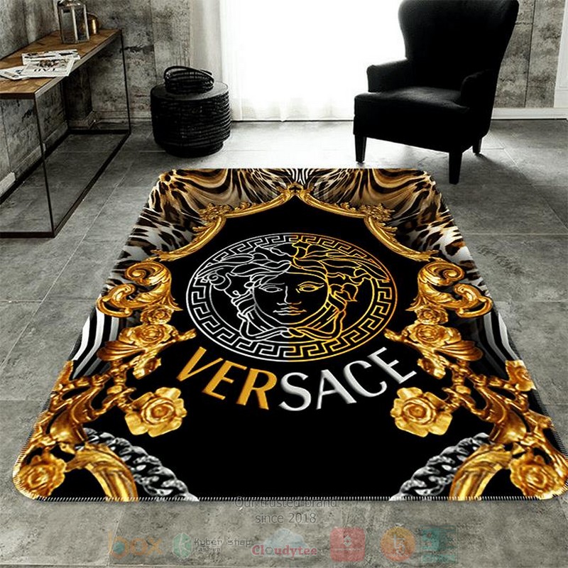 Versace_brand_logo_yellow_white_black_rectangle_rug