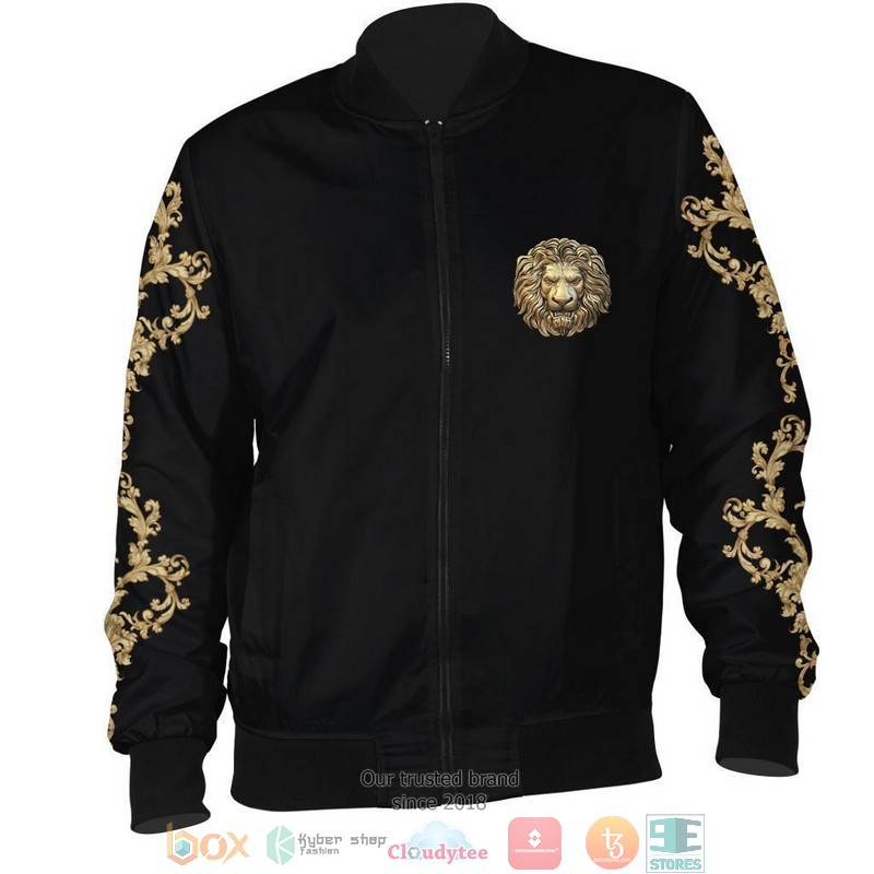 Versace_gold_lion_black_Bomber_Jacket