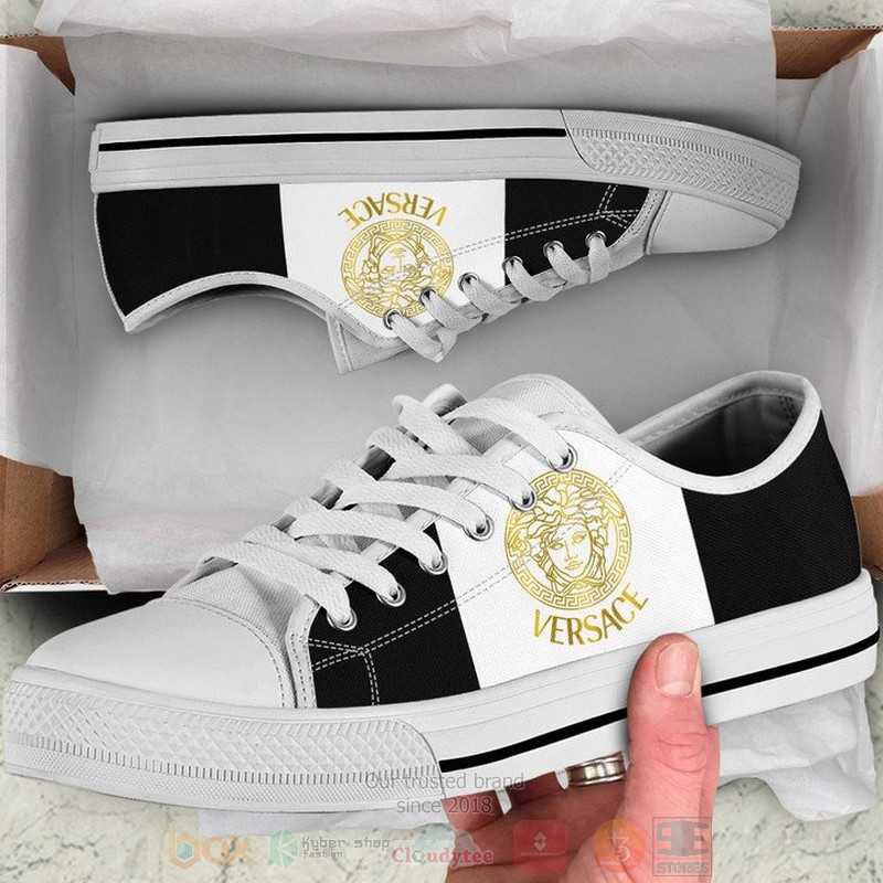 Versace_logo_black_white_canvas_low_top_shoes