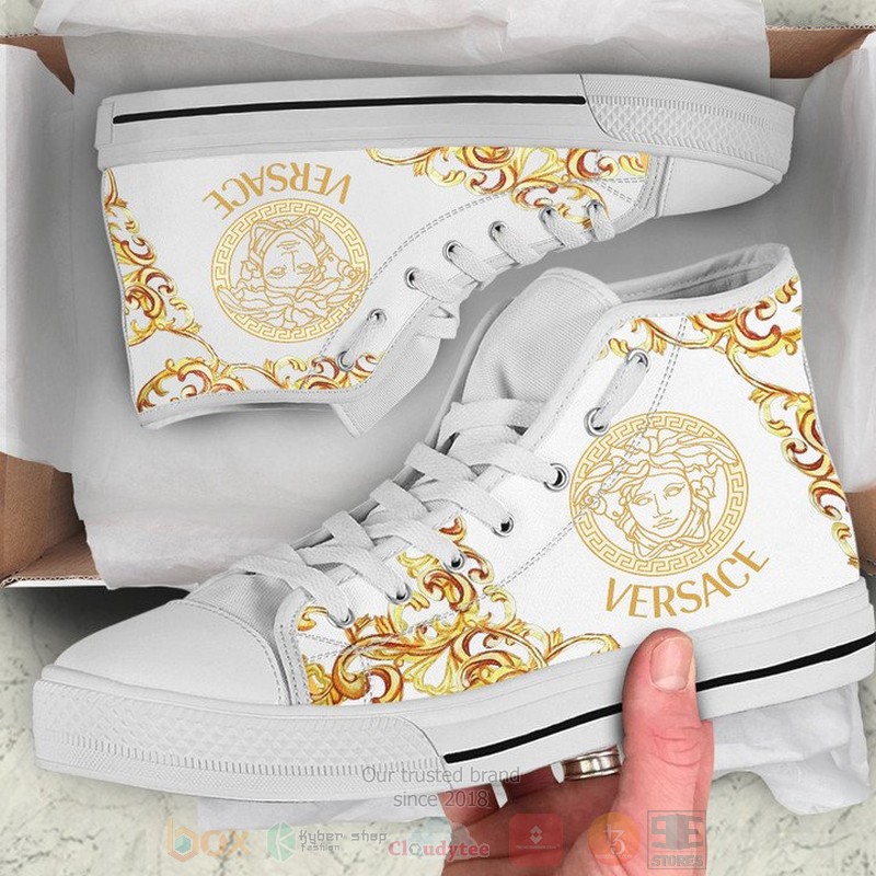 Versace_logo_brand_white_canvas_high_top_shoes