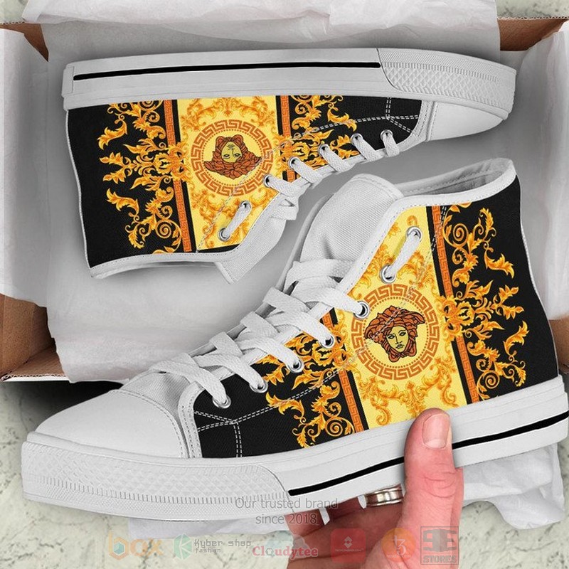 Versace_logo_gold_black_canvas_high_top_shoes