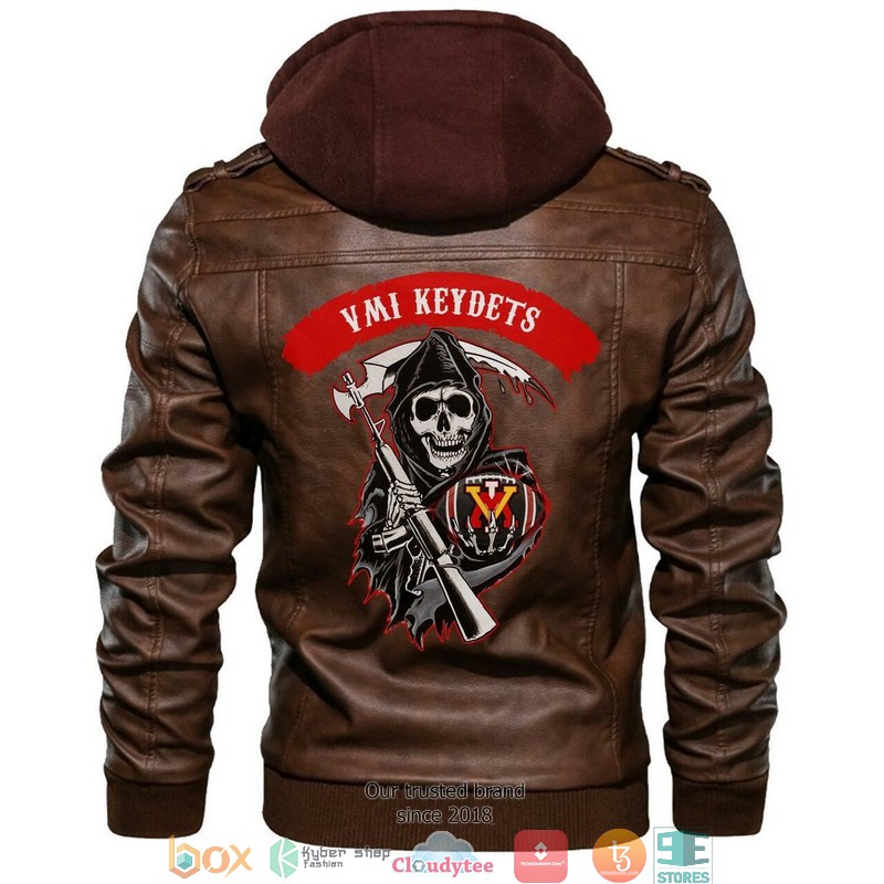 Vmi_Keydets_NCAA_Football_Sons_Of_Anarchy_Brown_Motorcycle_Leather_Jacket