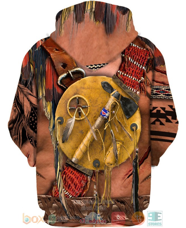 Warrior_Style_Native_Ameican_red_Skin_3D_Shirt_Hoodie_1