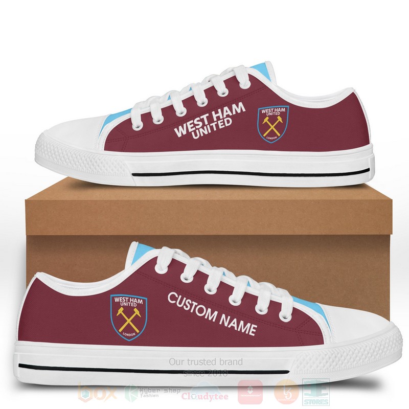 West_Ham_Custom_Name_Low_Top_Canvas_Shoes