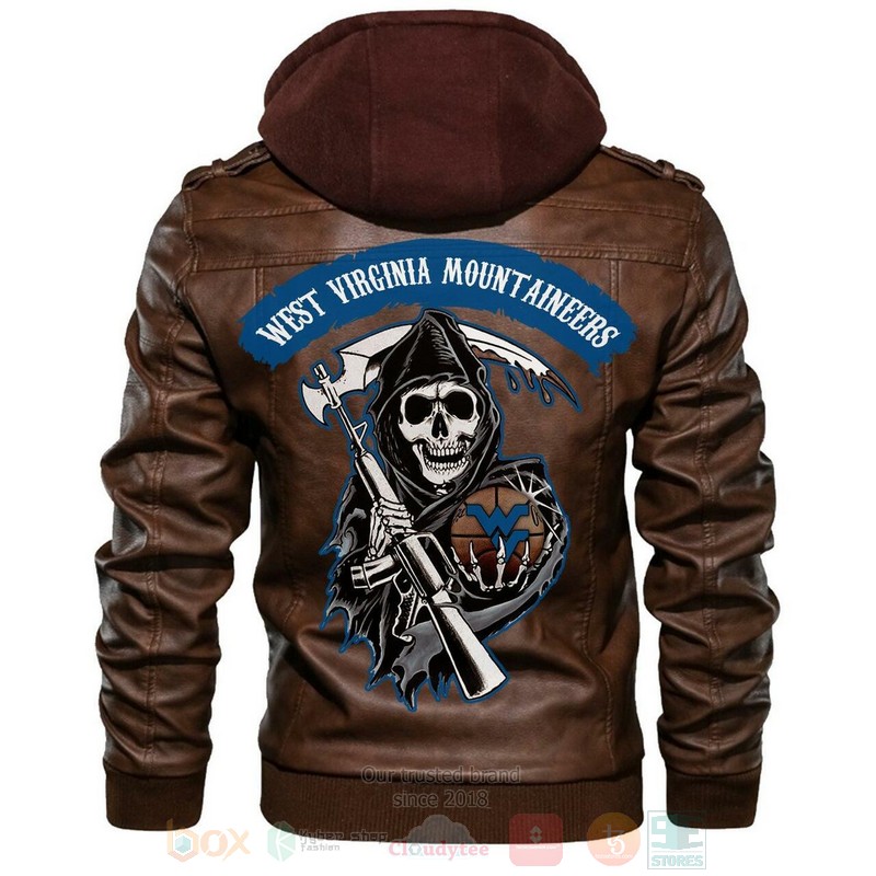 West_Virginia_Mountaineers_NCAA_Basketball_Sons_of_Anarchy_Brown_Motorcycle_Leather_Jacket